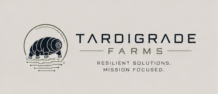 Tardigrade Farms horizontal logo treatment